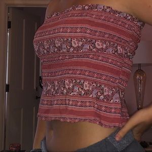 Burnt orange Ruffle top